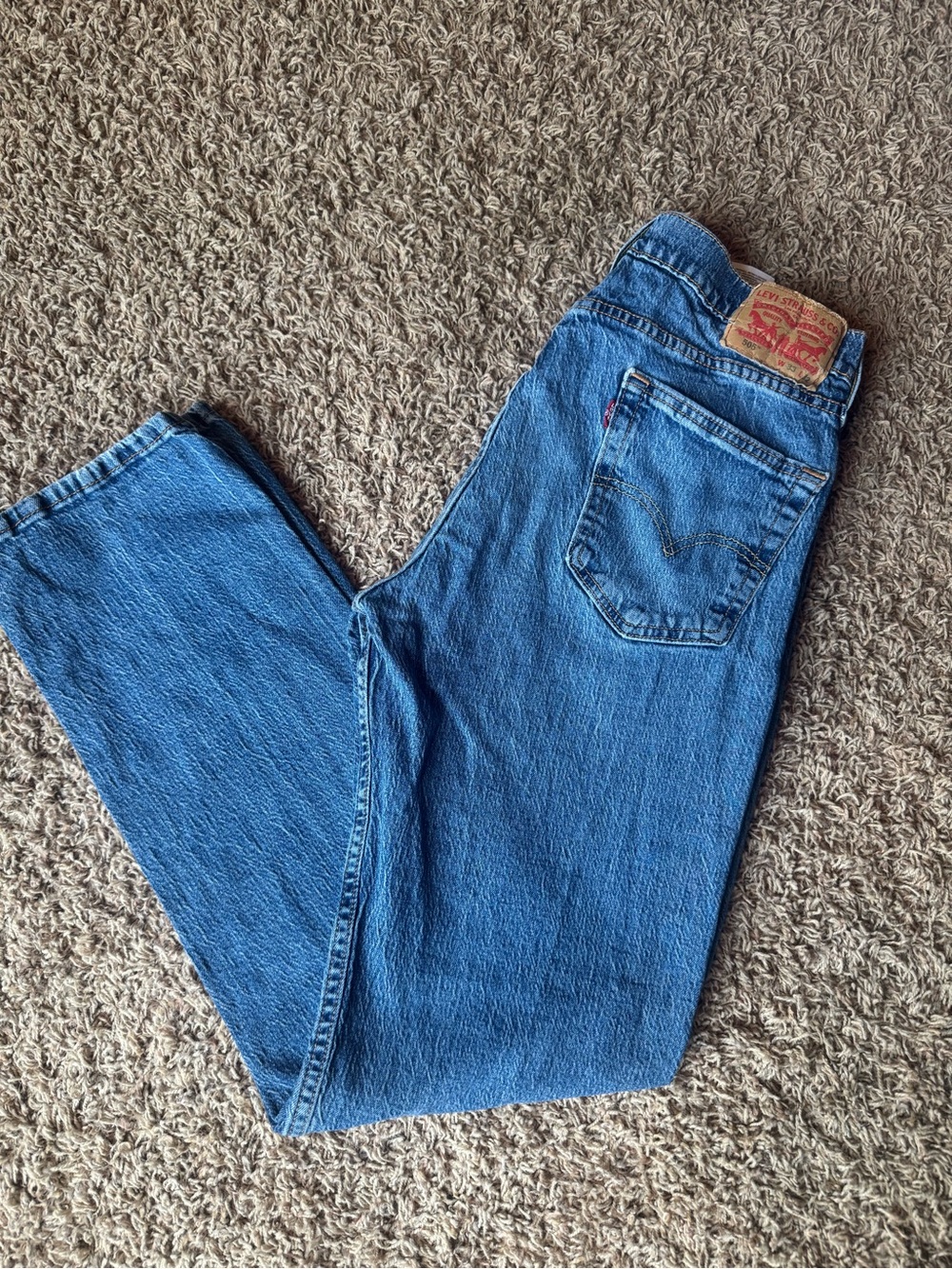 Levi's Men's 505 Straight Leg Blue Denim Jeans